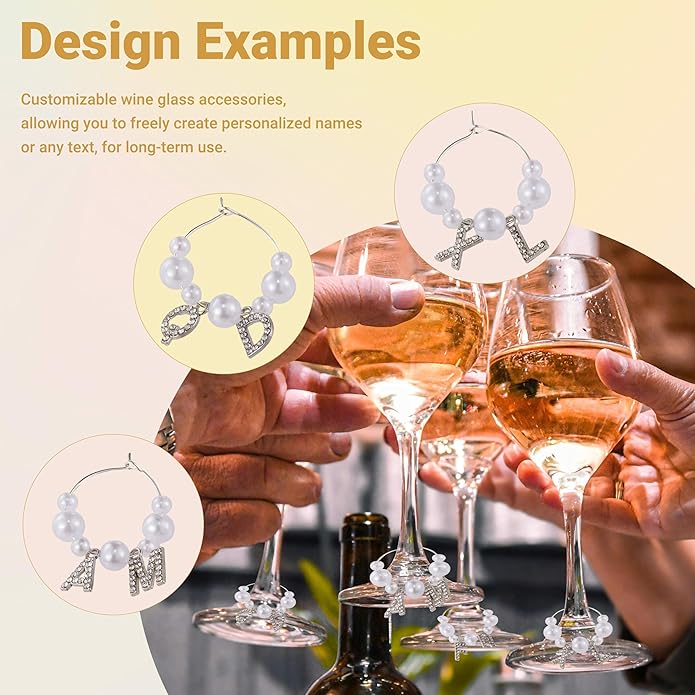 50 Sets Wine Glass Charms, Wine Charms - Image 3