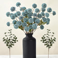 Waipfaru 10pcs Fake Silk Pompon Mum Artificial Flowers, Bulk Faux Mini by Waipfaru