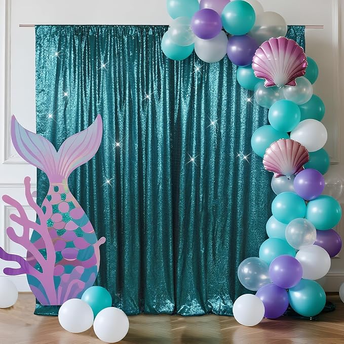 SquarePie Sequin Backdrop Less Transparent Background Sparkly Curtain - Image 2