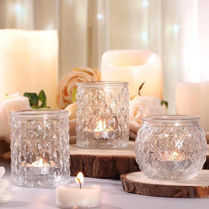36pcs Assorted Clear Votive Candle Holders, Tea Light Candle Holders - Image 4