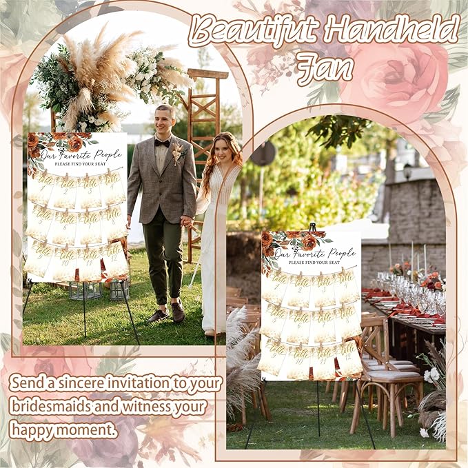 Pinkunn Terracotta Floral Wedding Seating Chart - Image 3