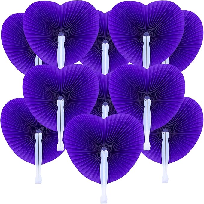 12 Packs Decorative Paper Folding Hand Fans Handheld by Bestage