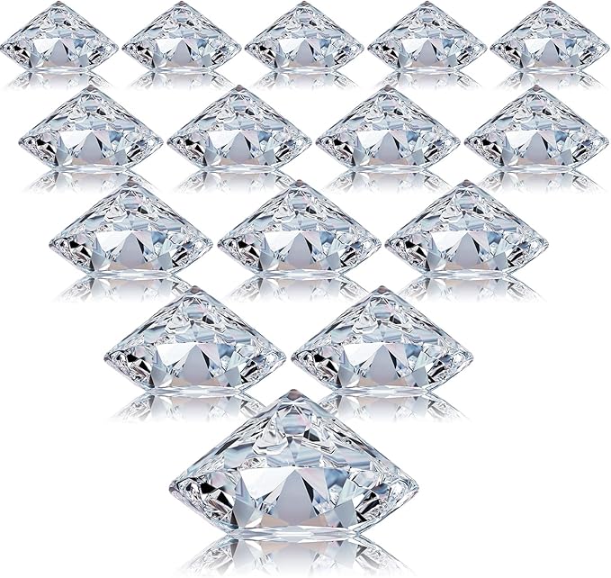 Boao 24 Pack Diamond Place Card Holders Acrylic Table Number Holder Card Stands by Boao