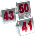 10 Pcs Metal Place Cards Stackable Tent Style Table Numbers，Place Card Holders by TRUEWON