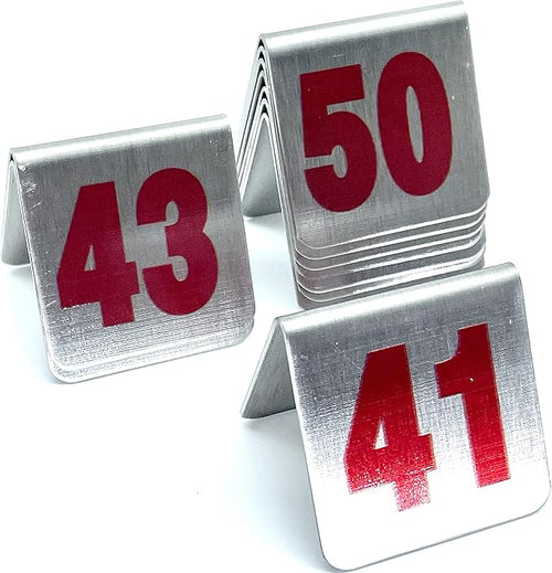 10 Pcs Metal Place Cards Stackable Tent Style Table Numbers，Place Card Holders by TRUEWON