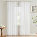 Vision Home White Pinch Pleated Semi Sheer Curtains Textured Light Filtering by VisionHome