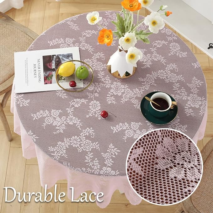 Jeloris Round Lace Tablecloth - Image 4