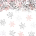200PC White Pink Silver Snowflake Confetti by Vofrise