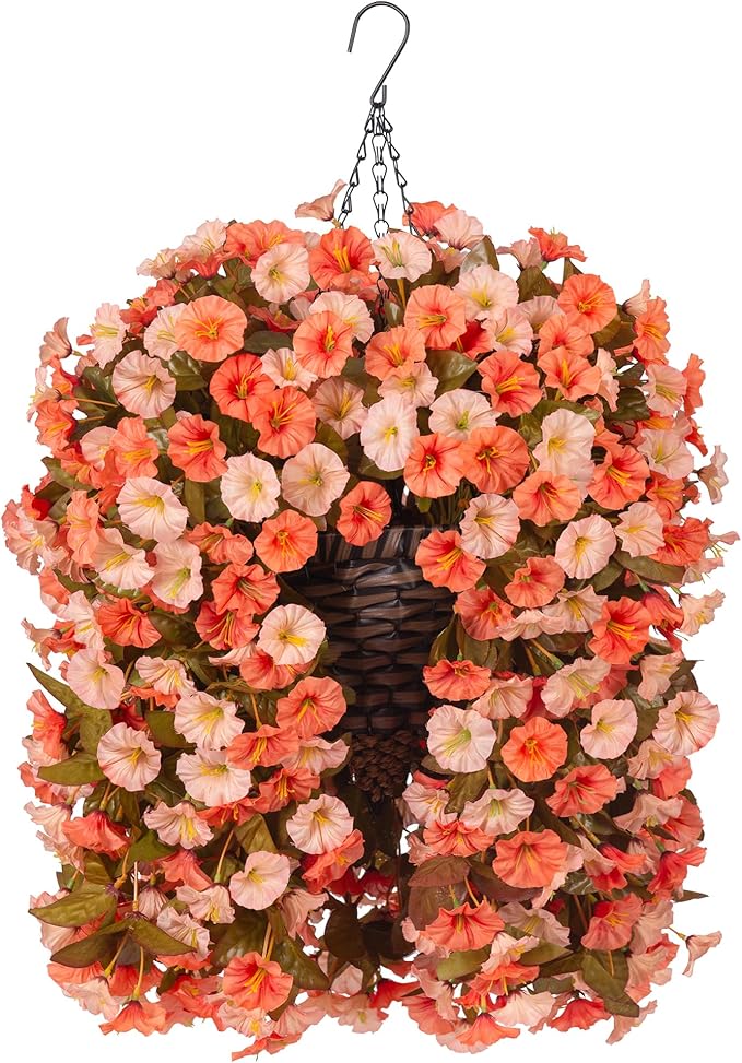 Artificial Fake Fall Hanging Flowers Plants Basket - Image 8