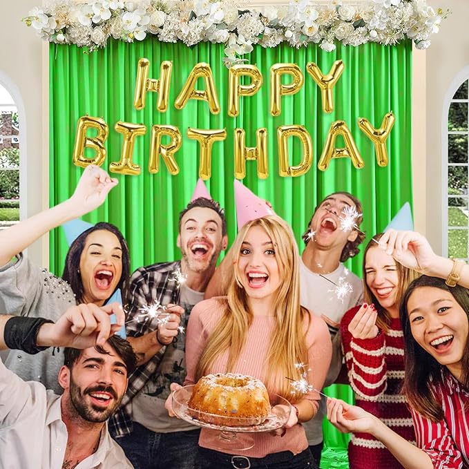 10 x 7 Feet Emerald Green Backdrop Curtain - Image 5