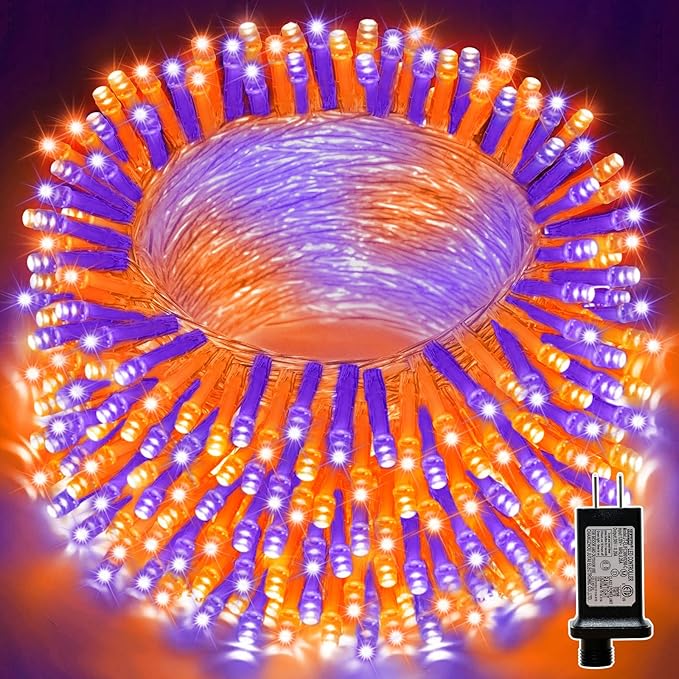 LAMPHOME 33ft Halloween Decorative Mini Lights, 100 LED Transparent Wire Fairy by ULL