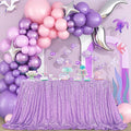 QueenDream Sequin Tablecloth 90"x132" Lavender Party Tablecloth Rectangular by QueenDream