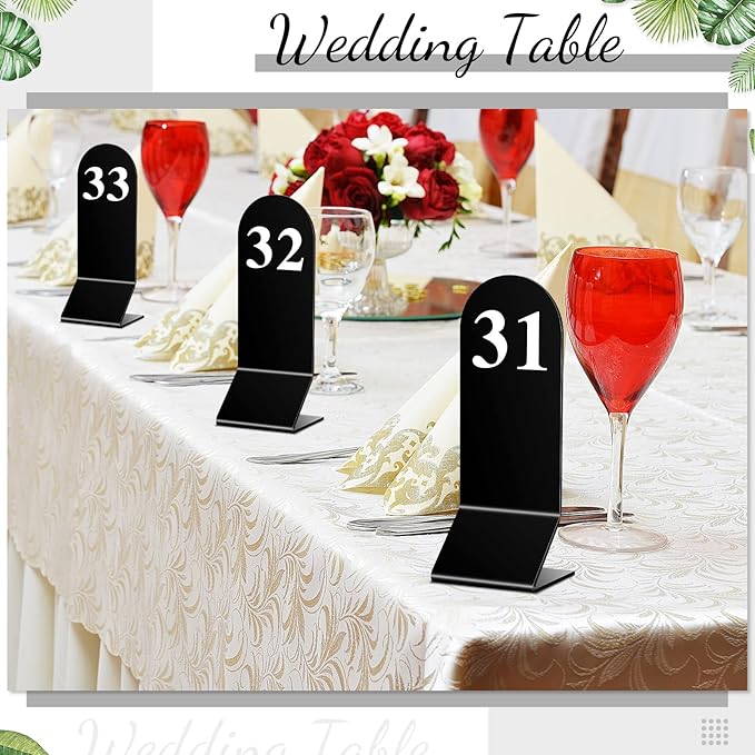 Remerry 50 Pcs Table Numbers 1-50 Acrylic Double Sided Number Cards Acrylic - Image 4