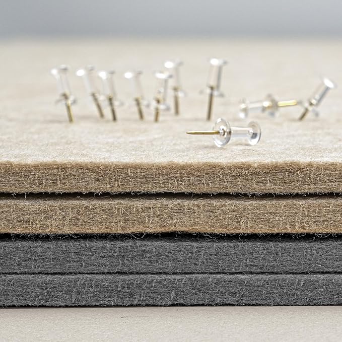 Bulletin Board, 24 x 18 inches Felt Board Decorative Pin Board, Cork Board - Image 5