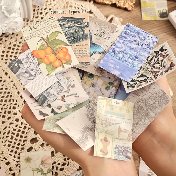 6 Sets 300 Pcs Washi Stickers Set Vintage Aesthetic Sticker Book - Image 6