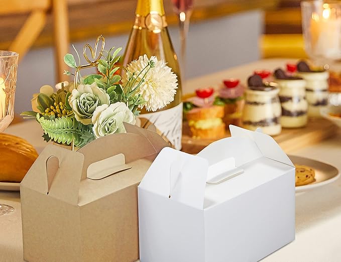 HUAPRINT Brown Treat Boxes Large Bulk, Gable Boxes 30 Pack 9.45x5x5Inches - Image 5