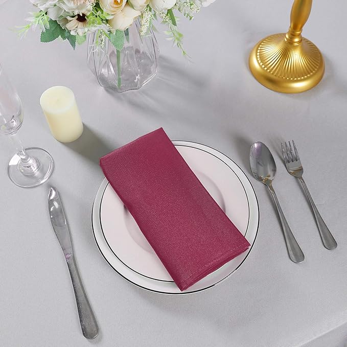 Cloth Napkins 20x20 inch Washable Polyester Dinner Napkins Soft Table Napkins - Image 7
