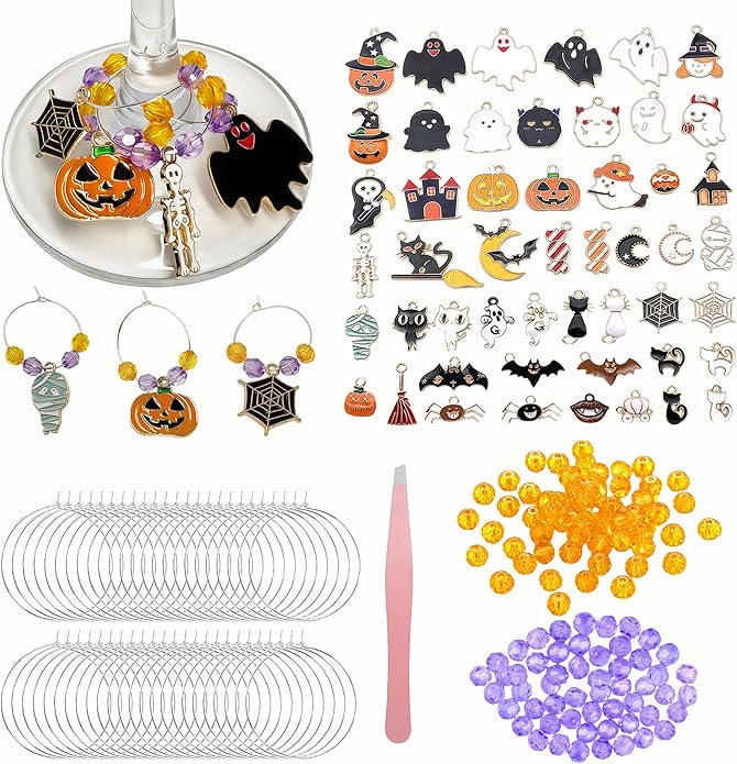 50 Sets Wine Glass Charms, Wine Charms by Unknown