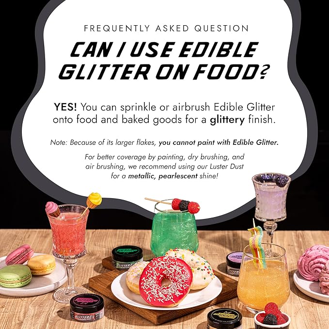 MONÉGASQUE Black Edible Glitter - Image 4