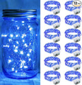 12 Pack Blue Fairy Lights 7Ft 20 LED Twinkle String Lights 3 Modes Battery by chzk