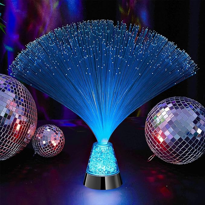Patelai 10 Pcs LED Fiber Optic Lamp Color Changing Fiber Optic Night Light - Image 5