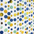 Blue Gold Green Decorations Circle Dots Garland Metallic Gold Navy Blue by pinkblume