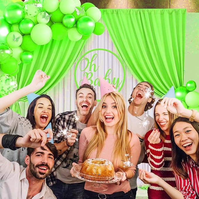10 x 7 Feet Light Green A Backdrop Curtain - Image 5