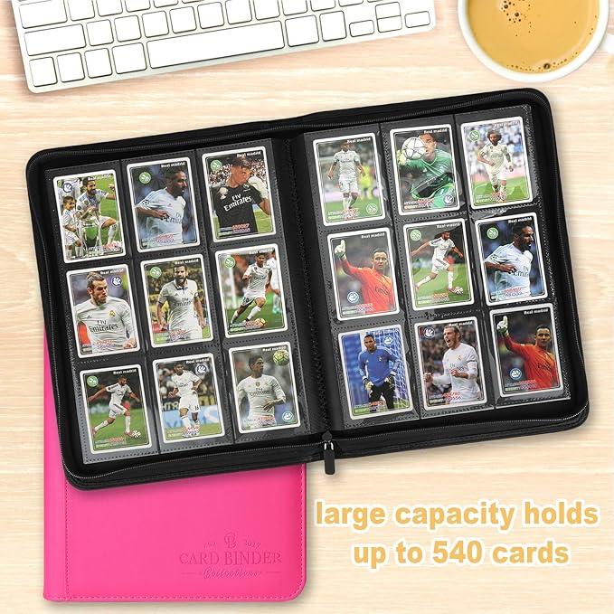 9 Pocket Card Binder, Premium Zip Trading Card Binder, 540 Double Sided Pocket - Image 4