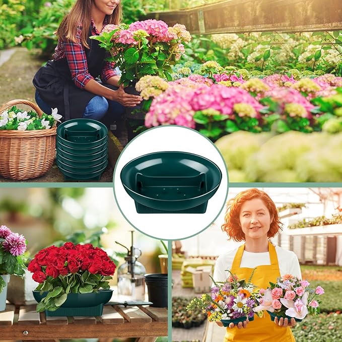 Karenhi 18 Pcs Floral Supplies Green Bowls - Image 6
