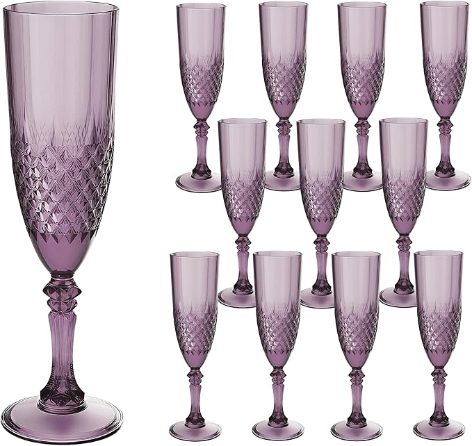 Plastic Champagne Flutes, for Halloween Weddings Bachelor Parties Toasting and by LEYIQUCHAMPAGNEWINEGLASSES