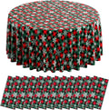 12Pcs Christmas Buffalo Plaid Snowflake Party Tablecloths Decorations, Plastic by JectivsPartyDecorations