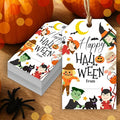 50 Pcs Halloween Tags with String, 2.1"×3.5" Pumpkin Paper Gifts Tags, Ghost by HandEasy