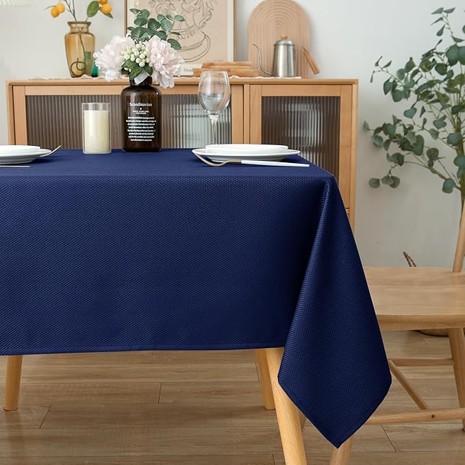 Biscaynebay Textured Fabric Square Tablecloths 70x70 Inches, Wedding and - Image 7