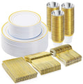 BESTVIP 300PCS Plastic Dinnerware Set, Anniversary, Includes: Dinner Plates by Bestvip