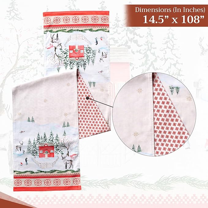 Maison d' Hermine Table Runner 100% Cotton Double Layer Table Runners 108 - Image 4