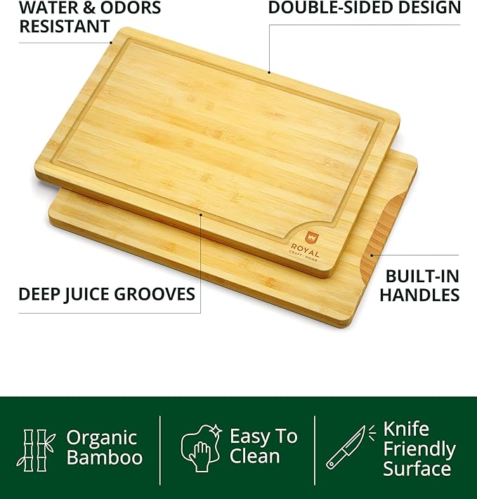 Wooden Cutting Boards for Kitchen Meal Prep & Serving - Image 2