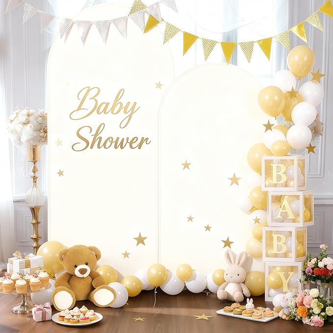 6.6FT Ivory Arch Backdrop Cover - Image 2