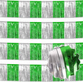 4 Pack 10 Ft Silver Green Foil Fringe Garland Metallic Streamers Tinsel Banner by LANTIANCHEN