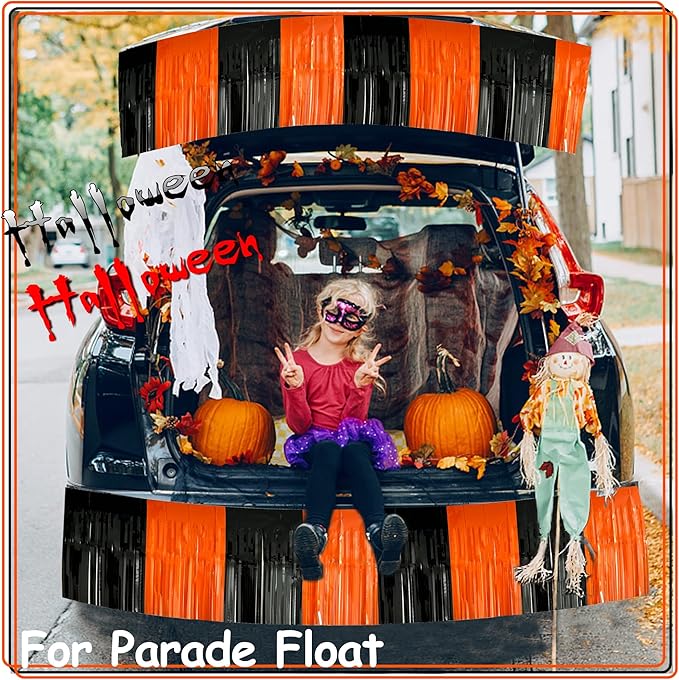4 Pack 10 Feet Black Orange Halloween Parade Float Decorations - Image 4