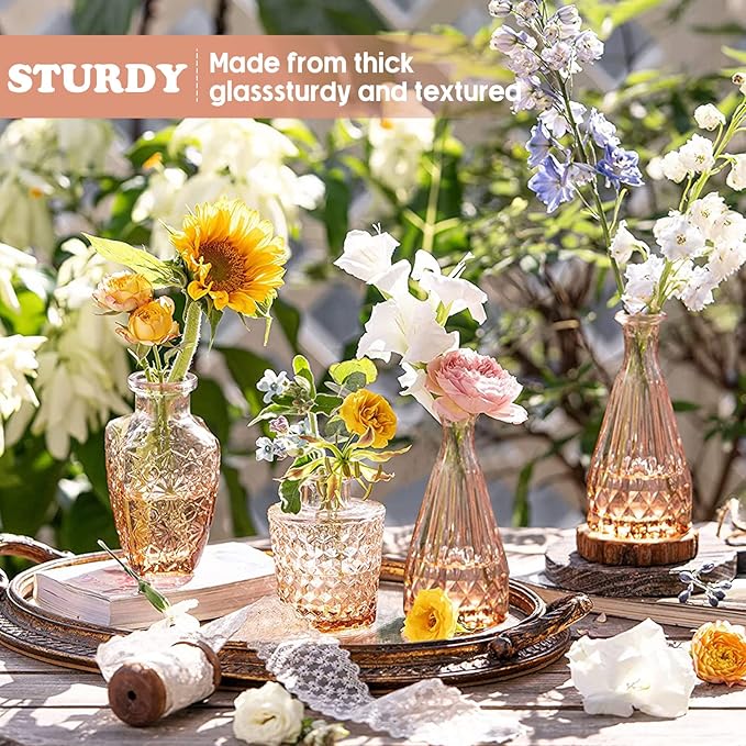 20 Pcs Glass Bud Vase Set Small Vintage Flower Vase in Bulk - Image 4