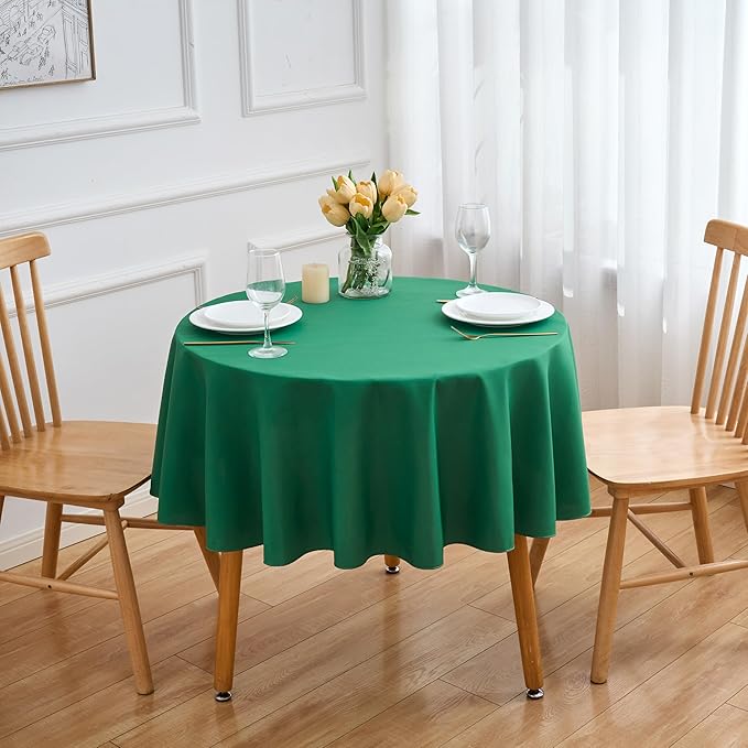 Hunter 6 Pack Round 60 Inch Tablecloth, Premium Polyester Table Cloth Washable by TableClothAndTableRunner