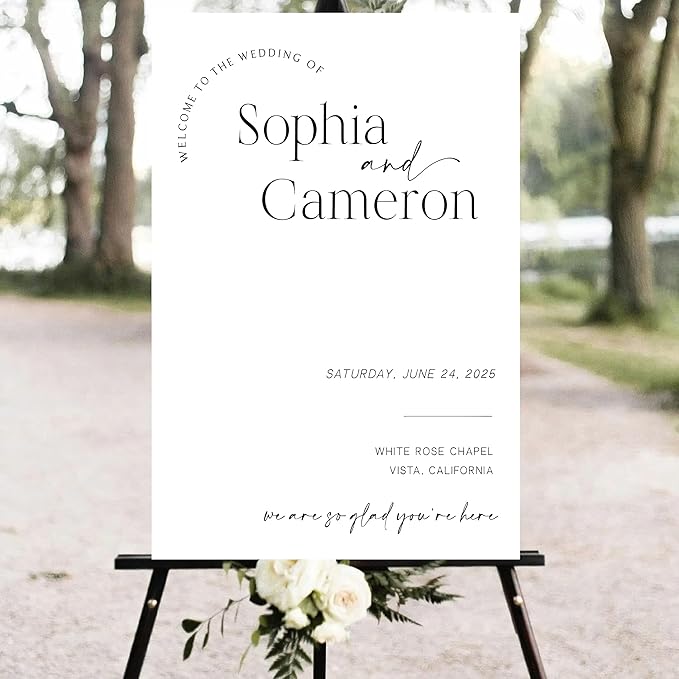 Editable Wedding Welcome Sign, Welcome To Our Wedding Sign, Modern Minimalist - Image 3