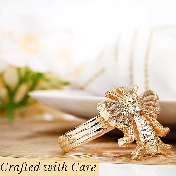 Gold Napkin Rings Set of 12 - Image 7