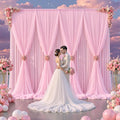 Baby Pink Tulle Backdrop Curtain by Shillance