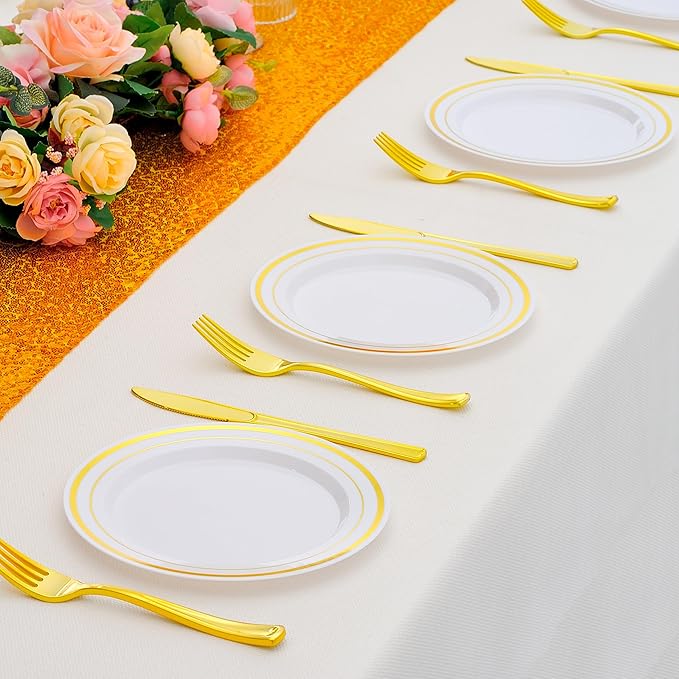 120pcs Gold Dessert Plates - Image 7