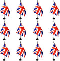 UK Britain Desk Flag, 12 Pack British Table Office Flag by Unknown