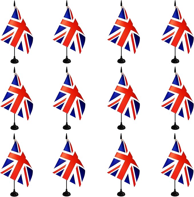 UK Britain Desk Flag, 12 Pack British Table Office Flag by Unknown