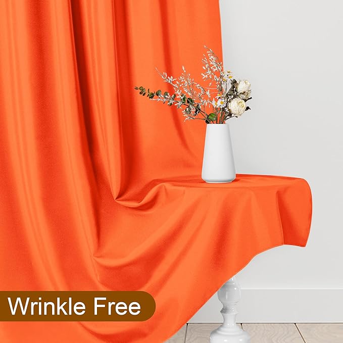 DWCN 10x8 FT Orange Backdrop Curtains - Image 5
