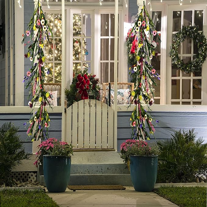 2PCS Artificial Wildflower Garland, 6FT Faux Flower Hanging Vine, Spring Summer - Image 8