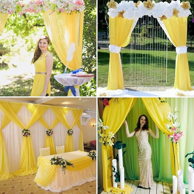 4 Panels Wedding Arch Draping Fabric 28" x 20Ft Curtain Backdrop Wedding Arch - Image 9